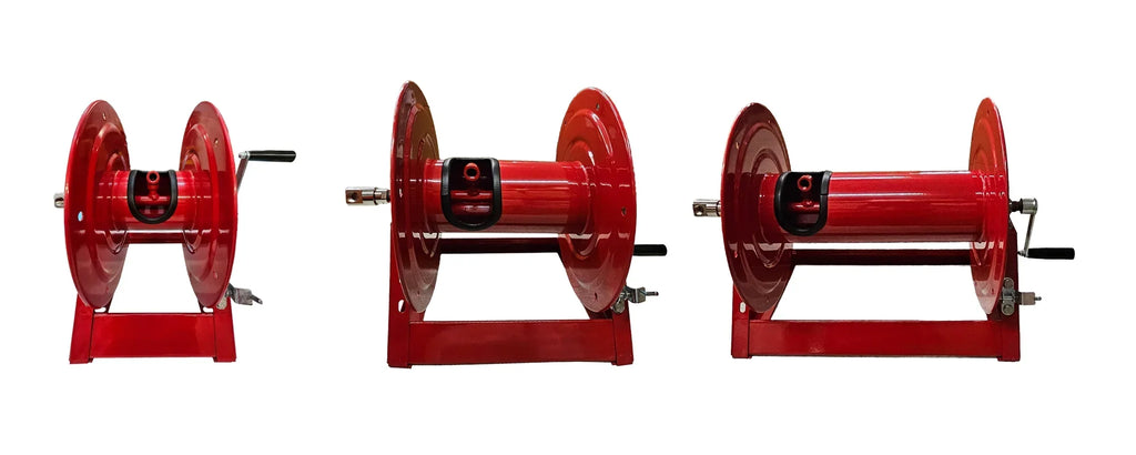 Pressure Washer Hose Reels Heavy Duty 3/8" x 300ft,5000 PSI with Hand Crank Steel Reels for Power Washers | Outdoor Hose Reels for Water, Air, Liquid Use | Industrial-Grade Sturdy Frame Hose Reel