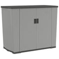 Suncast Backyard Oasis 130 Gallon Outdoor Storage Basic Unit, Dove Gray