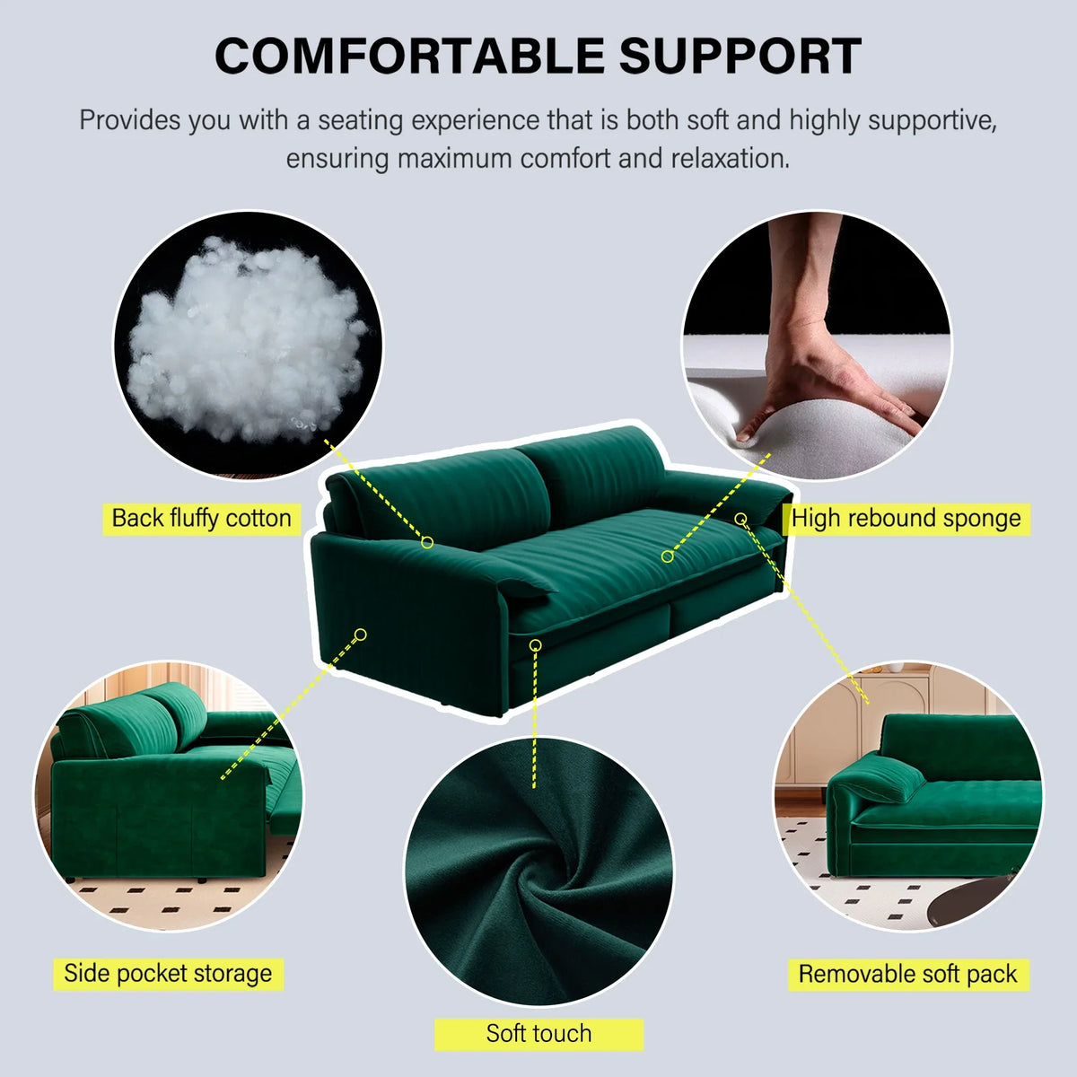 66" Queen Pull Out Sofa Bed, 3-in-1 Convertible Sleeper Sofa with Side Storage,Multi-Functional Velvet Loveseat Bed for Living Room,Bedroom