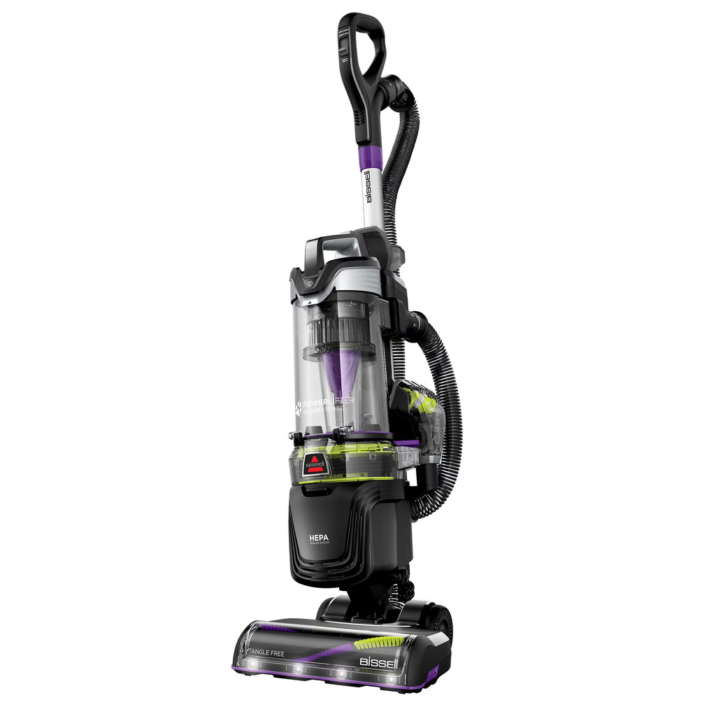 BISSELL Upright Vacuum, PowerLifter Allergen Pet Rewind, Pet Friendly, Bagless, HEPA filter, with Tangle Free Brush Roll, Swivel Steering and LED Headlights, 3404, Black