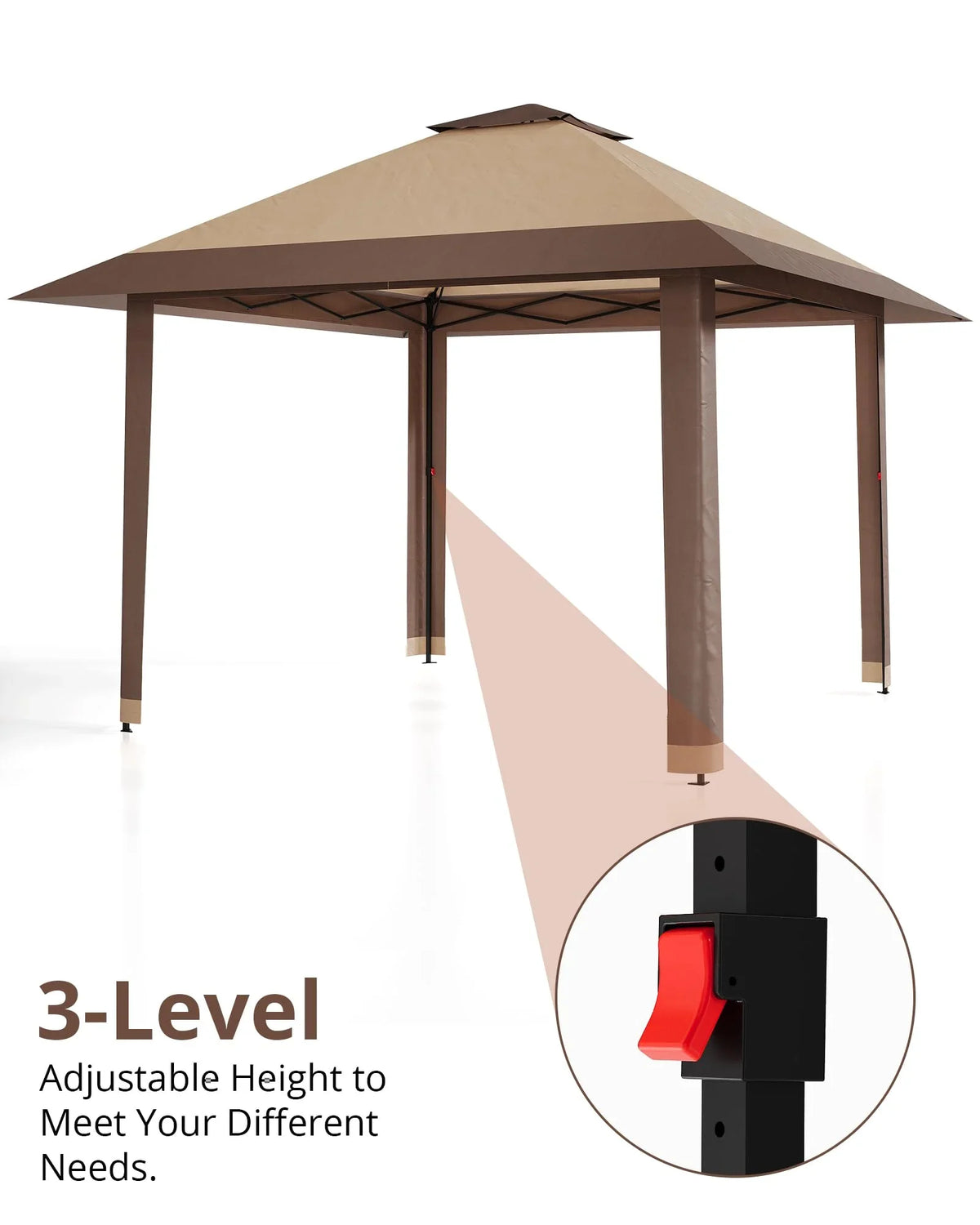 Accreate 13' X 13' Outdoor Patio Gazebo,Outdoor Canopy Tent with Mosquito Netting,Backyard Tent for Party, Wedding, Outdoor Dining, Patio, Backyard
