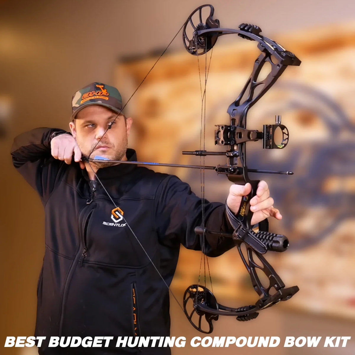 Sanlida DragonX8 RTH Compound Bow Package, Black, Adjustable 18"-31" Draw Length, 0-70lbs Draw Weight, 310 FPS