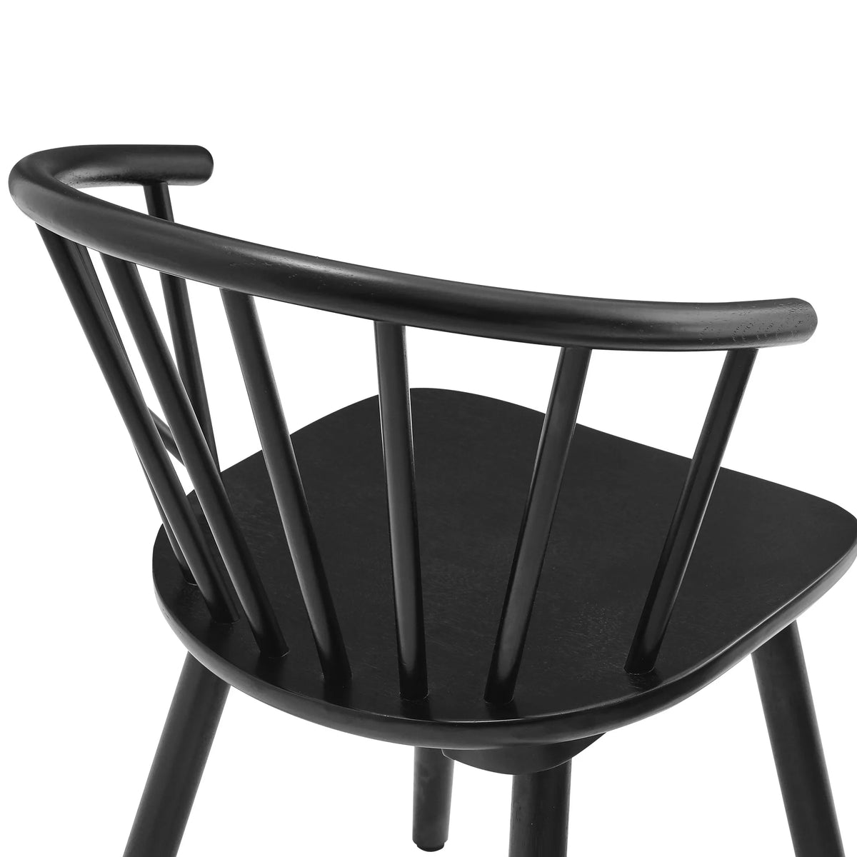 Dycanpo Dining Chairs Set of 4, Black Kitchen/Dining Room Wooden Chairs with Mid Century Modern,18''