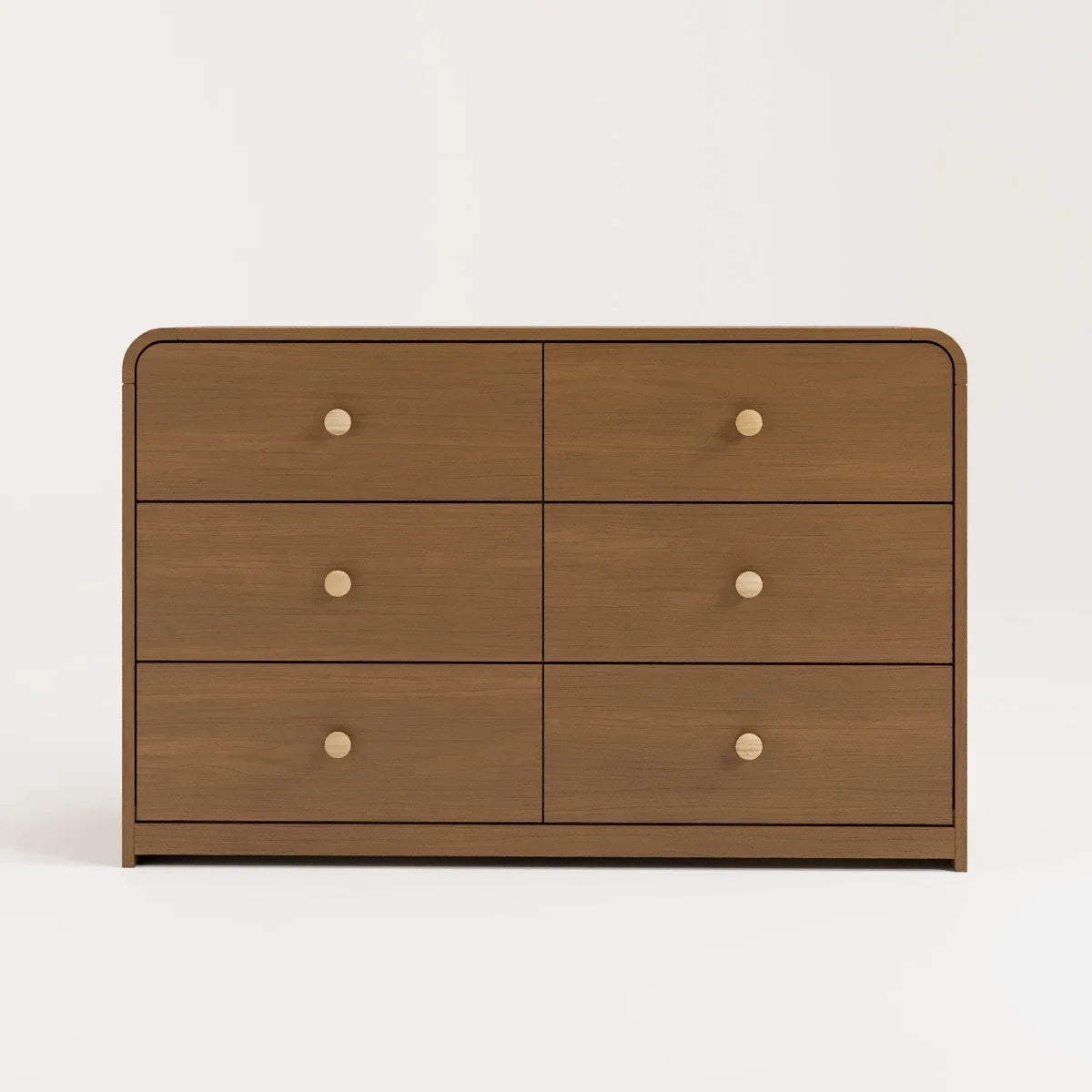 Storkcraft Santos 6 Drawer Nursery Double Dresser, White