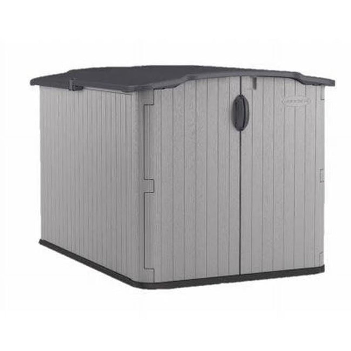 Suncast Durable Resin Horizontal Storage Shed with Floor Kit 4 ft x 6 ft x 4 ft, Multicolor