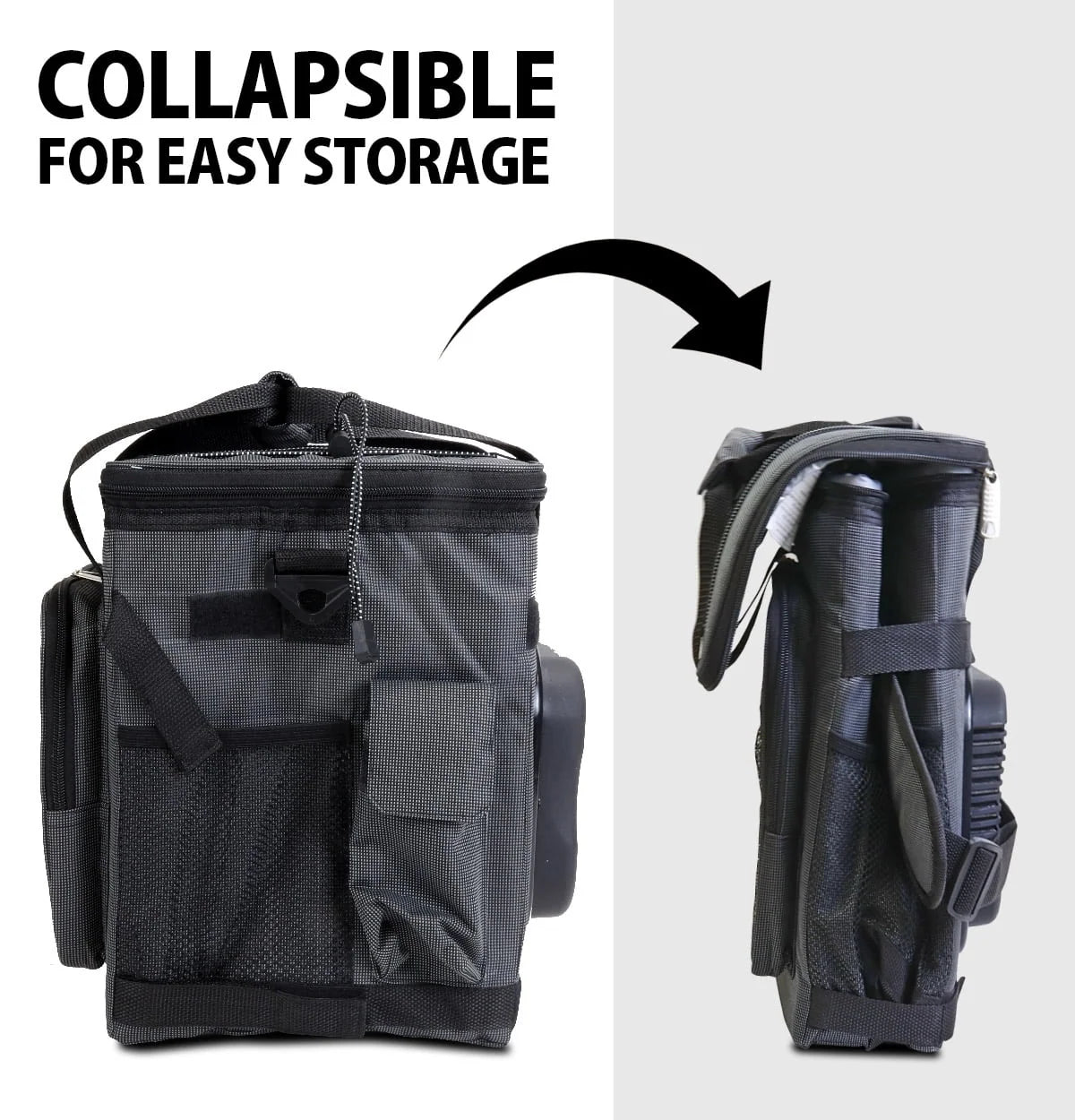Koolatron Thermoelectric Iceless Electric Cooler Bag, 12Volt 26 qt (25 L) Black Gray