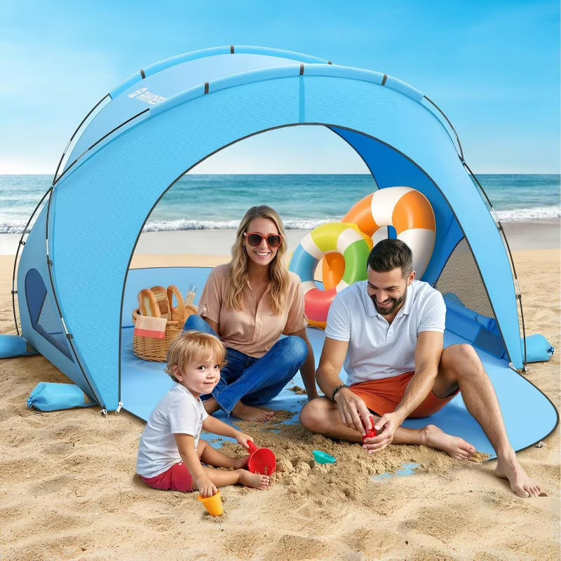 UPF50+ UV Protection Beach Shade Tent – Sun Shelter for Beach Days