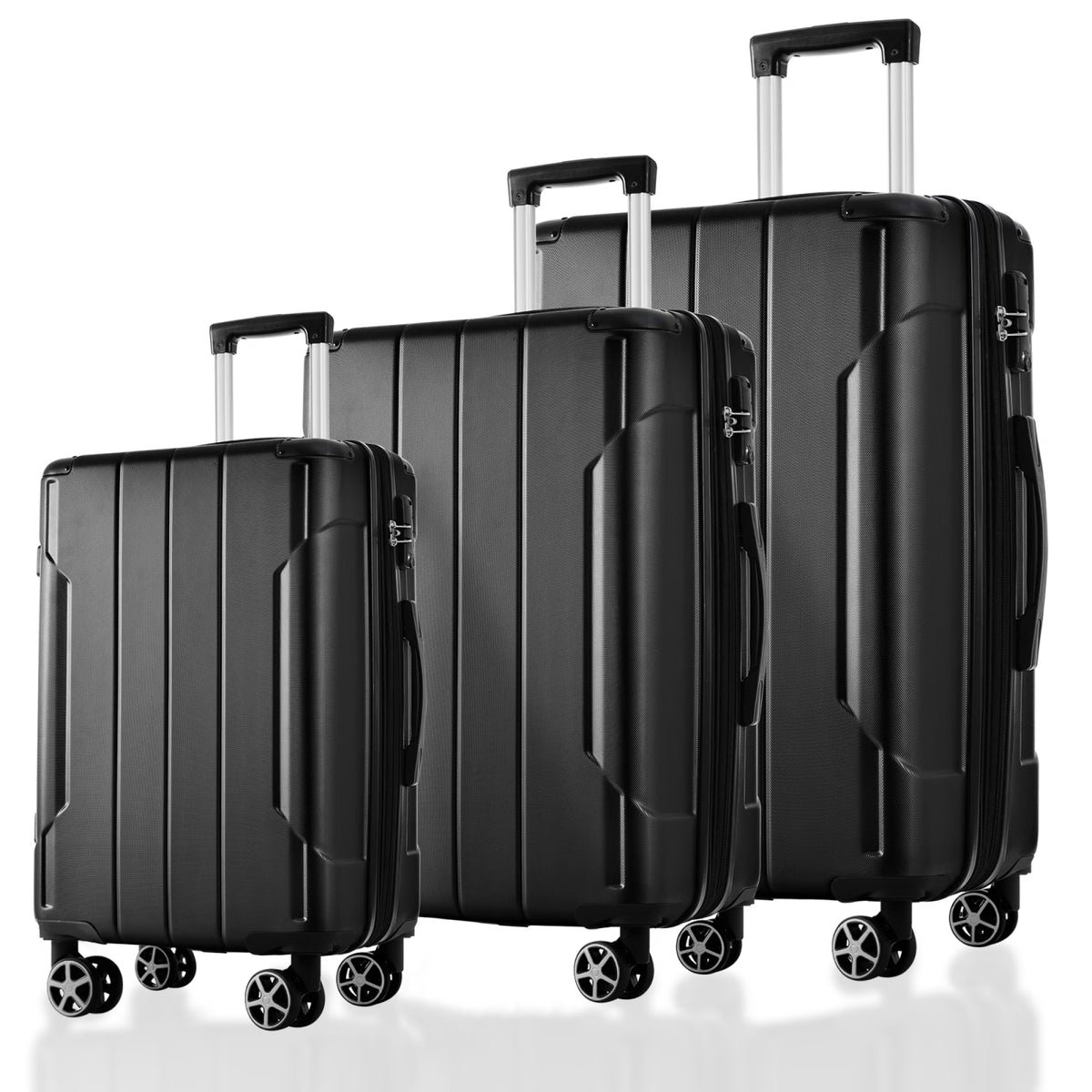 Luggage Sets 3 Piece, Expandable Hard shell ABS Suitcases with Double Spinner, Travel luggage Set