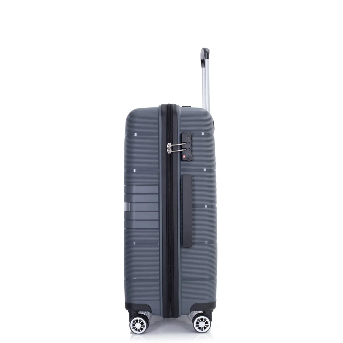 Lightweight PP Suitcase Sets with Spinner Wheels TSA Lock, Hardshell Luggage Sets for Travel Trips, 3-Piece Set (20in/24in/28in), Light Green