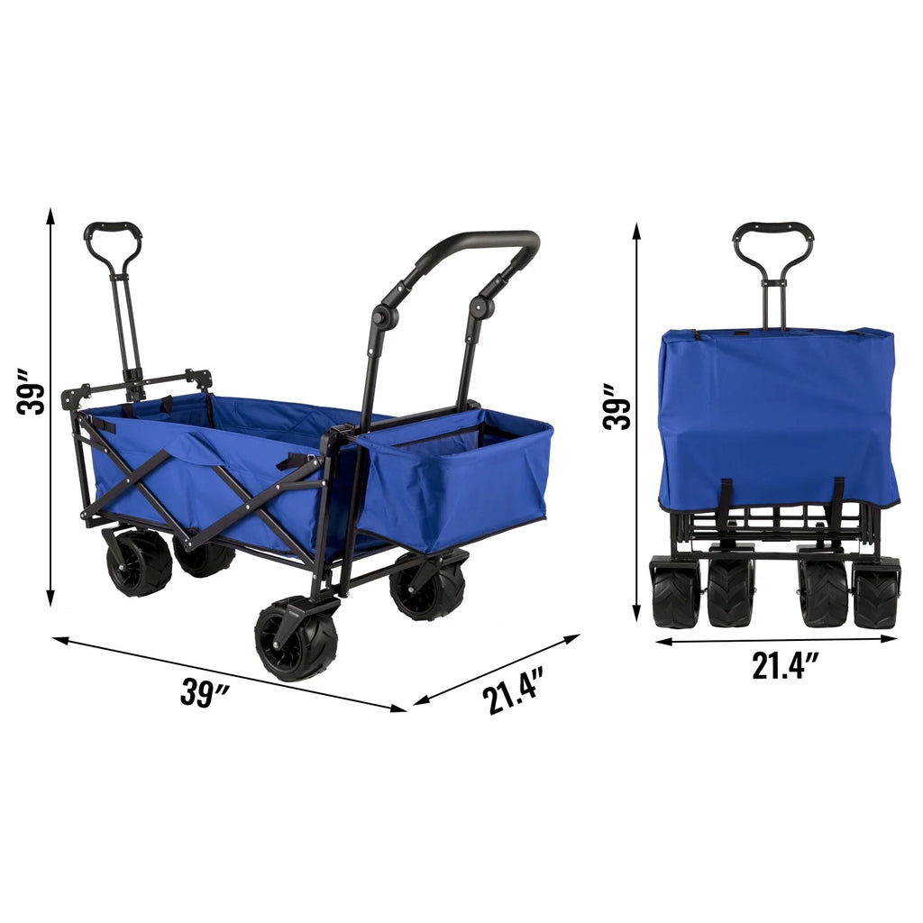 VEVOR 220.5 lbs Capacity Collapsible Wagon Cart with Foldable