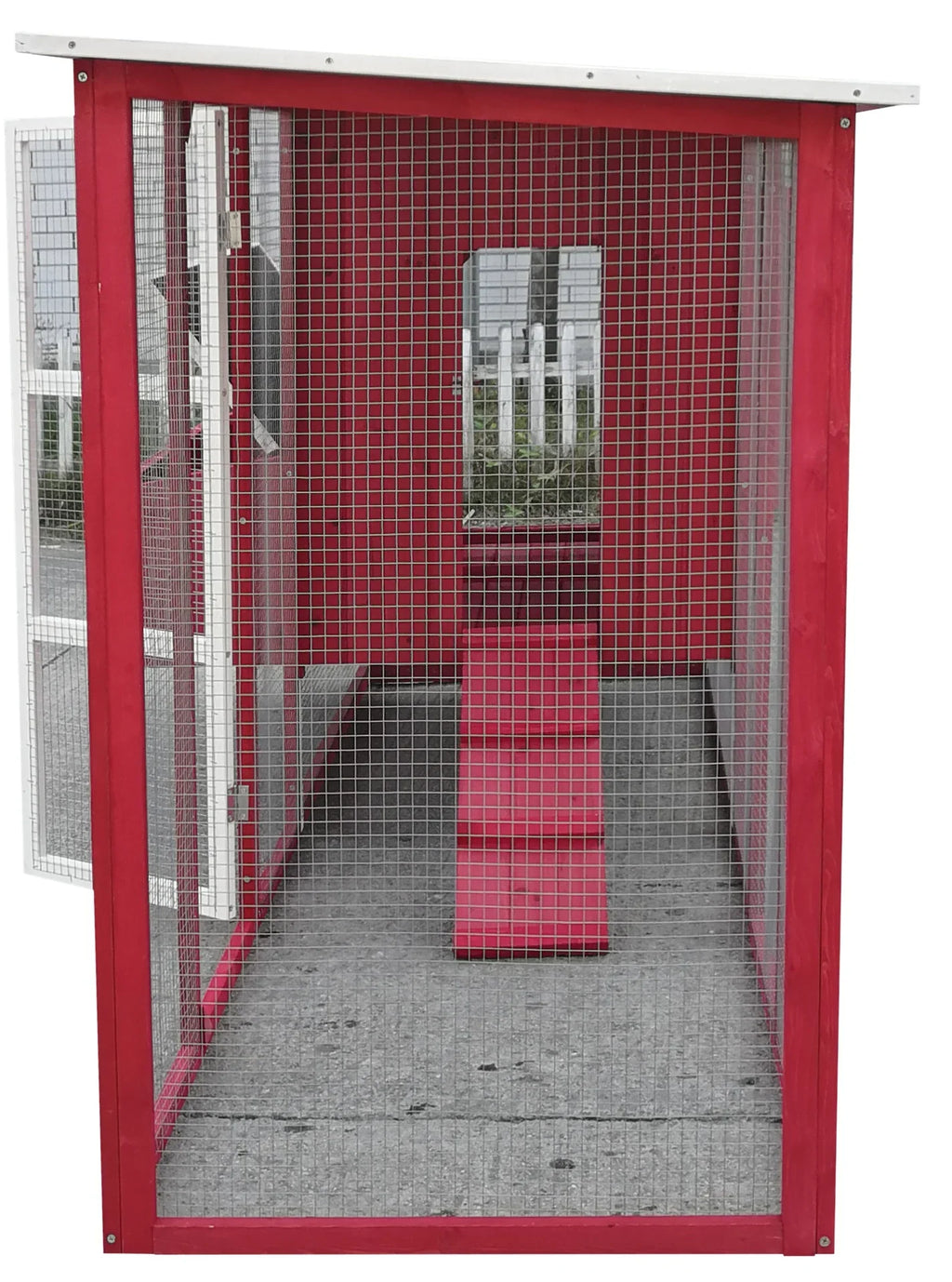 Wooden Portable Backyard Chicken Coop and Run with Chicken Coops, Red Fits 4-6 Chickens