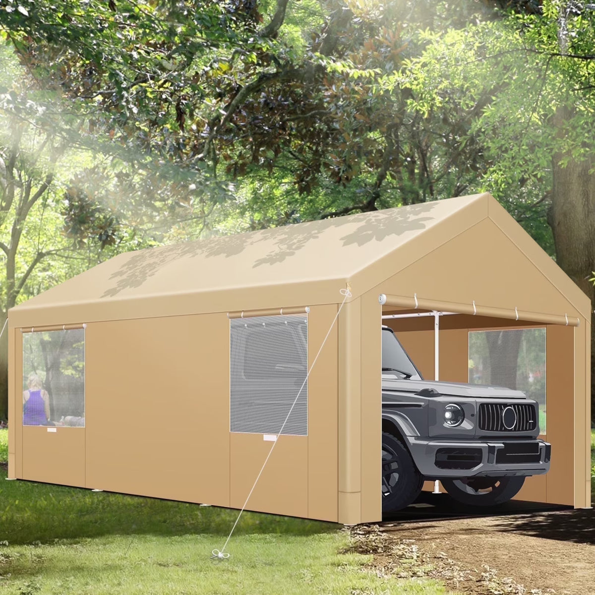 SANOPY 20x40ft Heavy Duty Party Tent, Outdoor Commercial Canopy with Removable Sidewalls, Gazebo Shelter for Wedding, Outdoor Carport Party Tent for Event, White