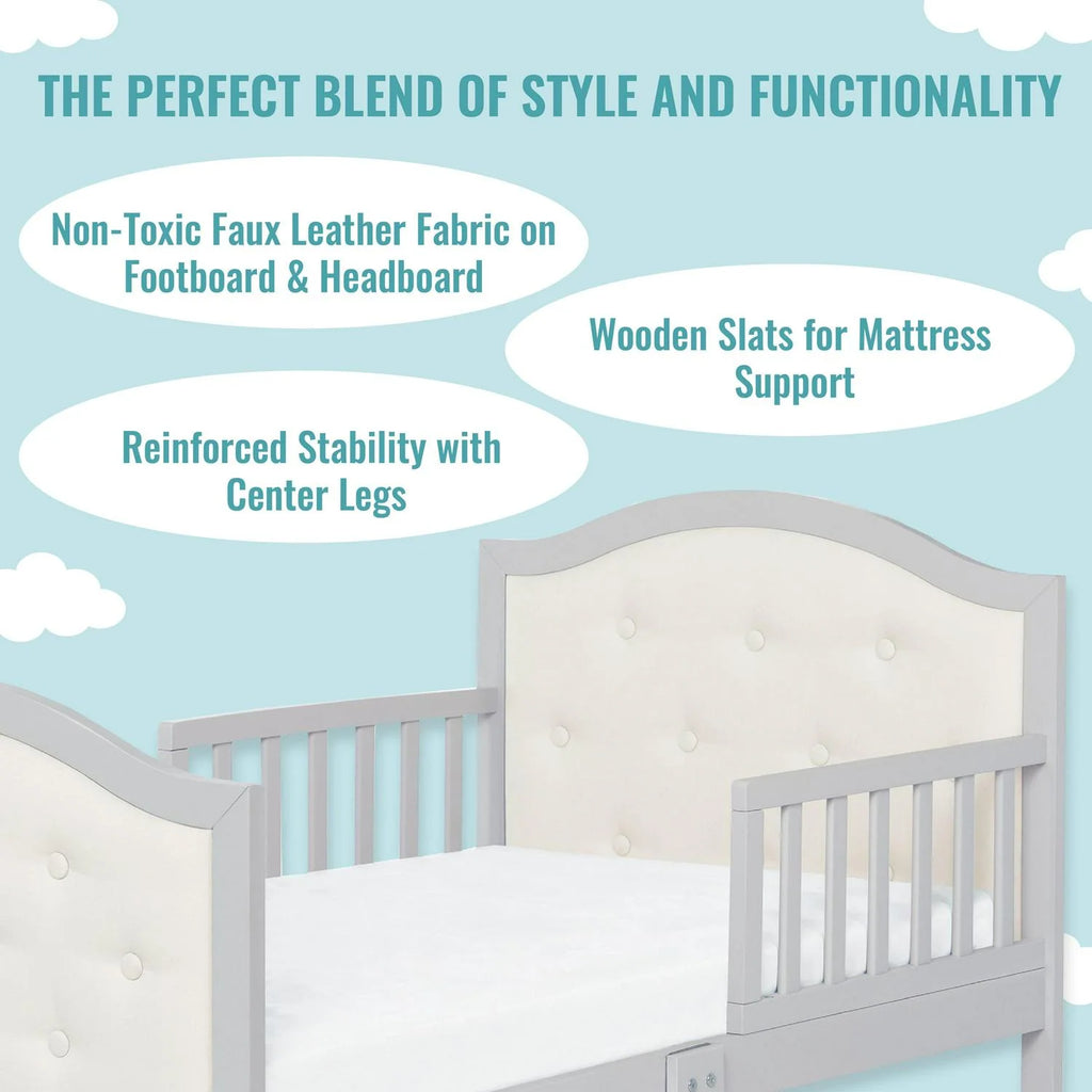 Dream On Me Zinnia Toddler Bed. Grey