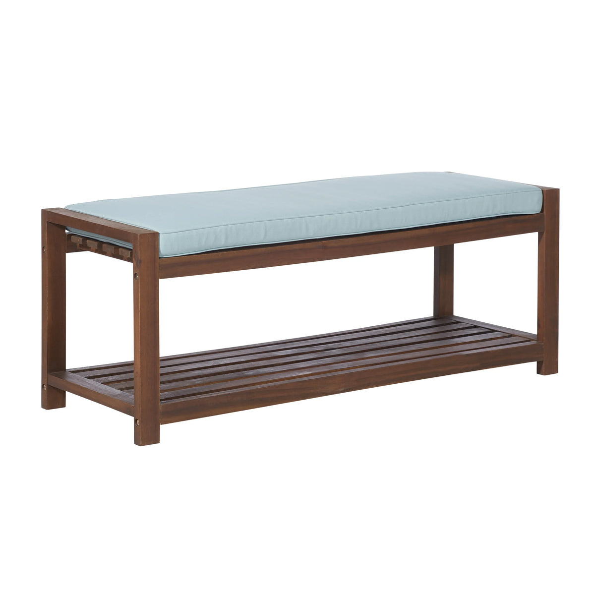 Manor Park Chevron Outdoor Storage Acacia Wood Bench - Brown