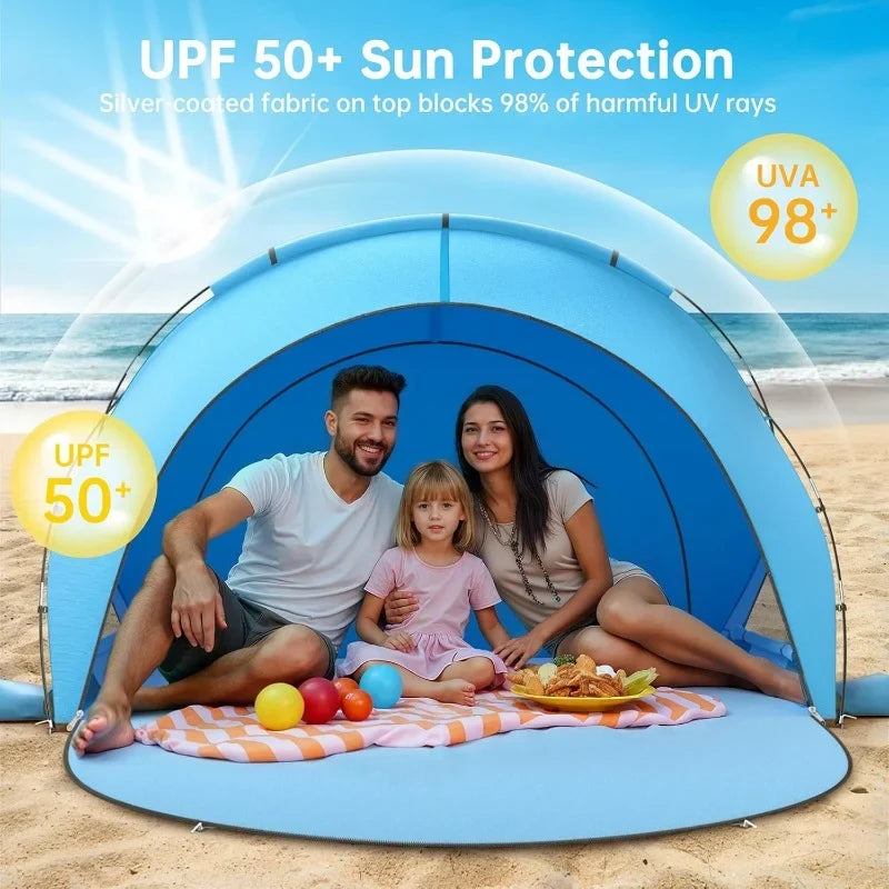UPF50+ UV Protection Beach Shade Tent – Sun Shelter for Beach Days