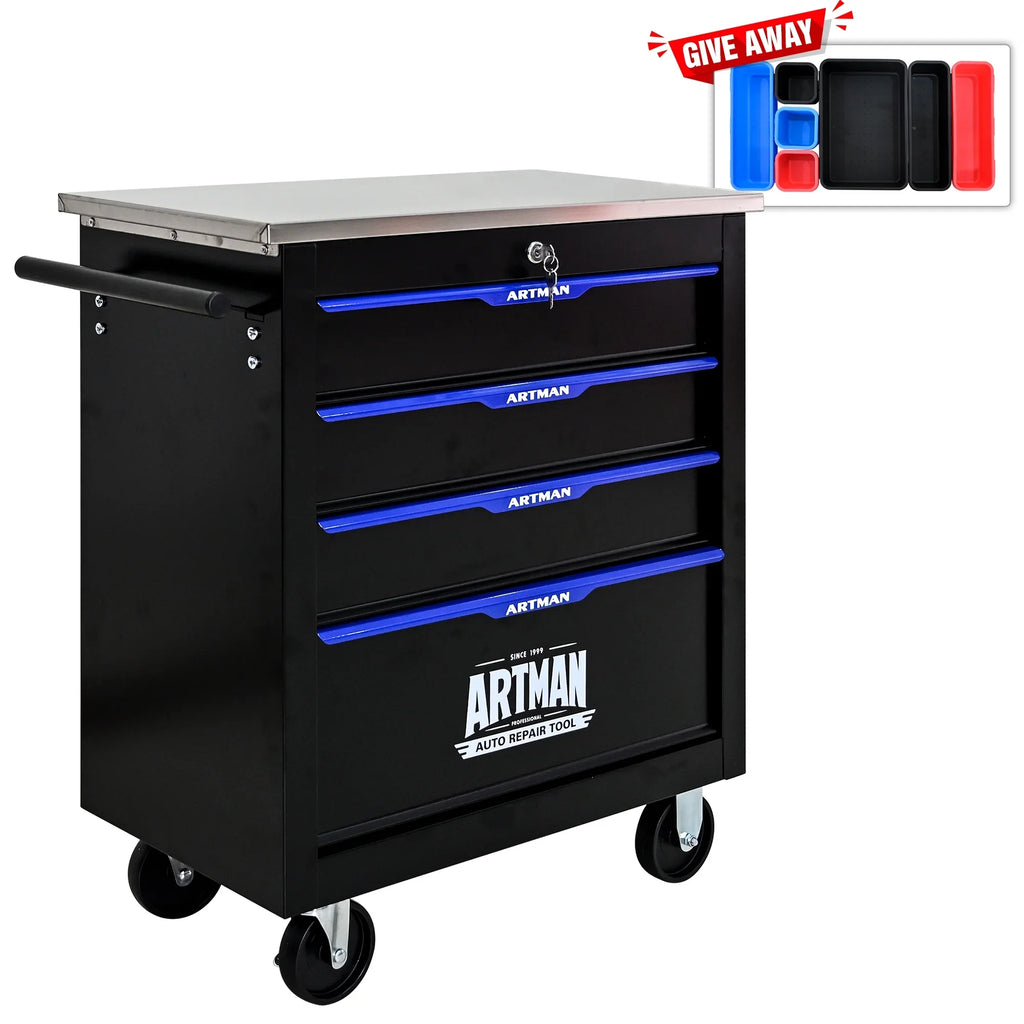 ARTMAN 6-Drawer Tool Storage Chest with Lockable Wheel,6 Drawer Tool Storage Cabinet for Garage, Warehouse, Repair Shop