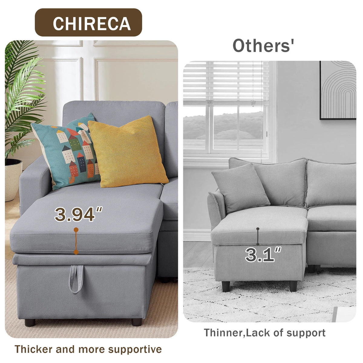 Pingliang Home Pull Out Sleeper Sofa Bed Sectional Sofa with Storage Chaise,L Shaped Sectionals Couches with Side Pockets,Modern Linen Reversible Sofa Couch for Living Room Apartment Office Studio