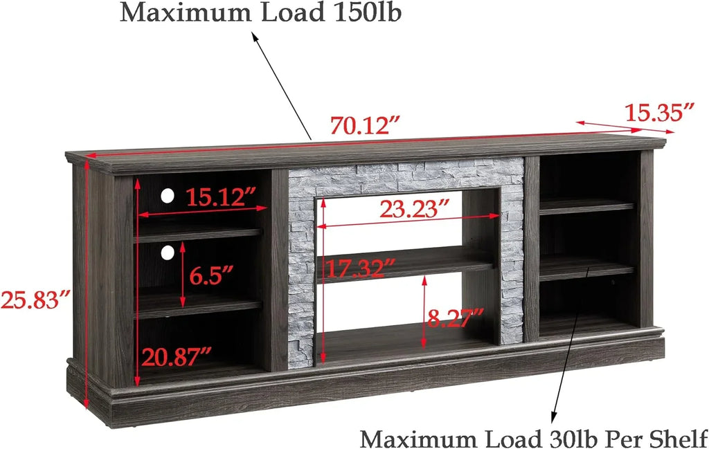 70 Inch TV Stand for TVs up to 80 Inch, Entertainment Center with Storage for Living Room, TV Console for Bedroom, Media Console for 40/50/55/60/65/70/75/80 Inch TV, White