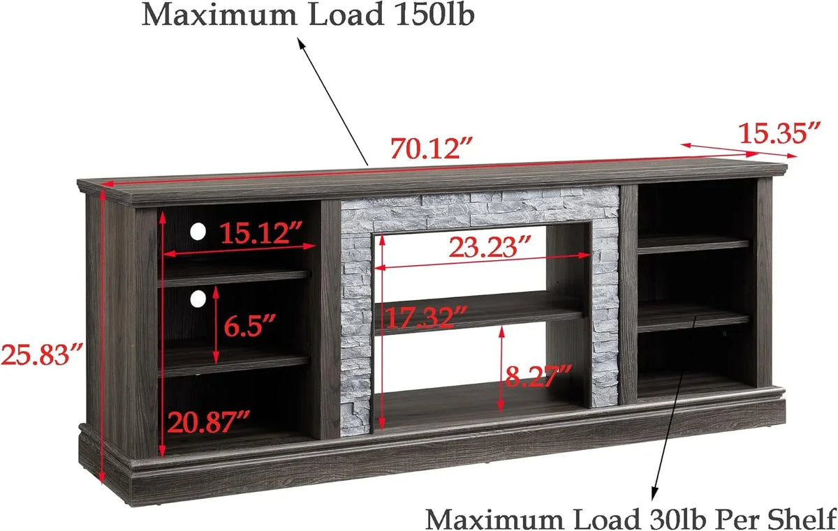 70 Inch TV Stand for TVs up to 80 Inch, Entertainment Center with Storage for Living Room, TV Console for Bedroom, Media Console for 40/50/55/60/65/70/75/80 Inch TV, White