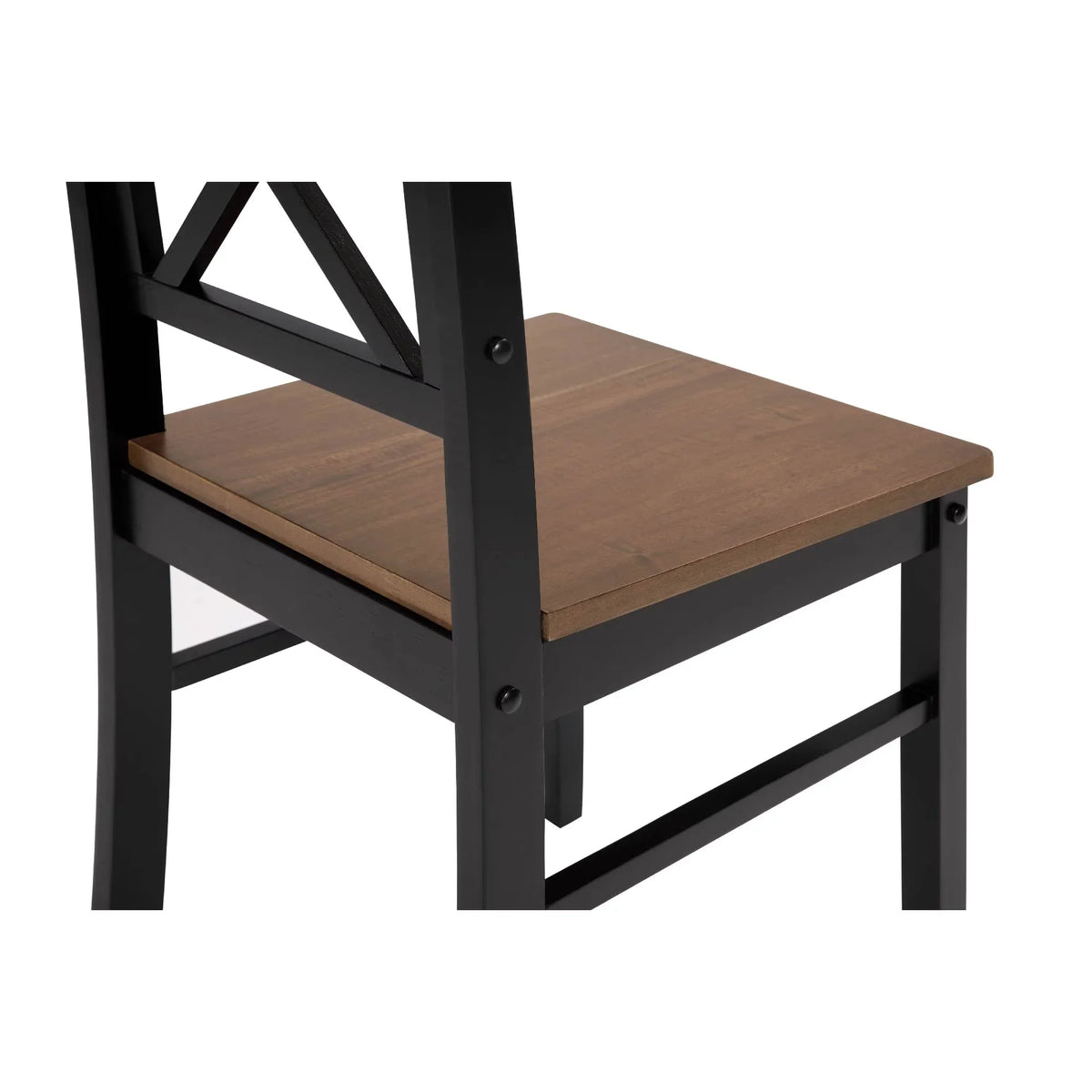 Seizeen Solid Wood Kitchen Table and Chairs, Dining Room Table Set for 4 with Gray Upholstered Chairs, Wood Grain Table Heavy-Duty Frame, Rustic Minimalist Style Breakfast Nook Set