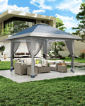 Accreate 13' X 13' Outdoor Patio Gazebo,Outdoor Canopy Tent with Mosquito Netting,Backyard Tent for Party, Wedding, Outdoor Dining, Patio, Backyard