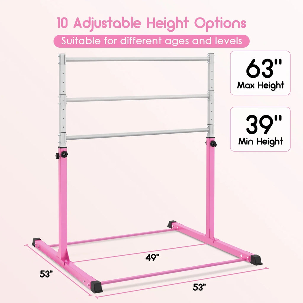 Safly Fun Anti Slip Adjustable Steel Gymnastics Bar, 50 in Width