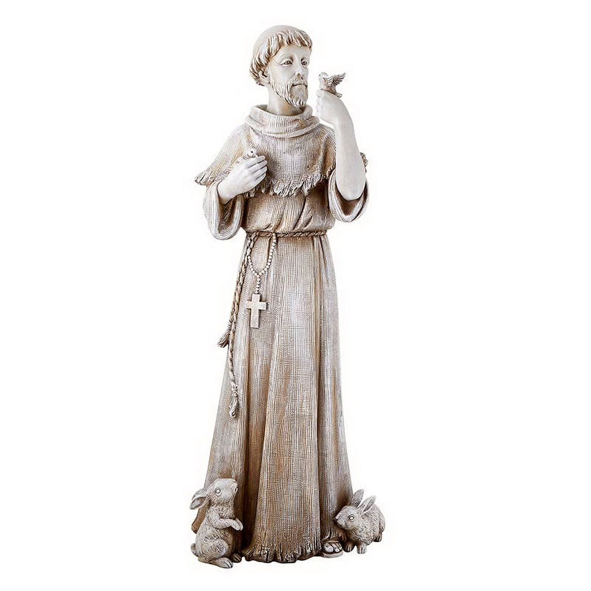 Saint Francis Bird Bath & Feeder Statue, Outdoor D"?cor, 24 Inches