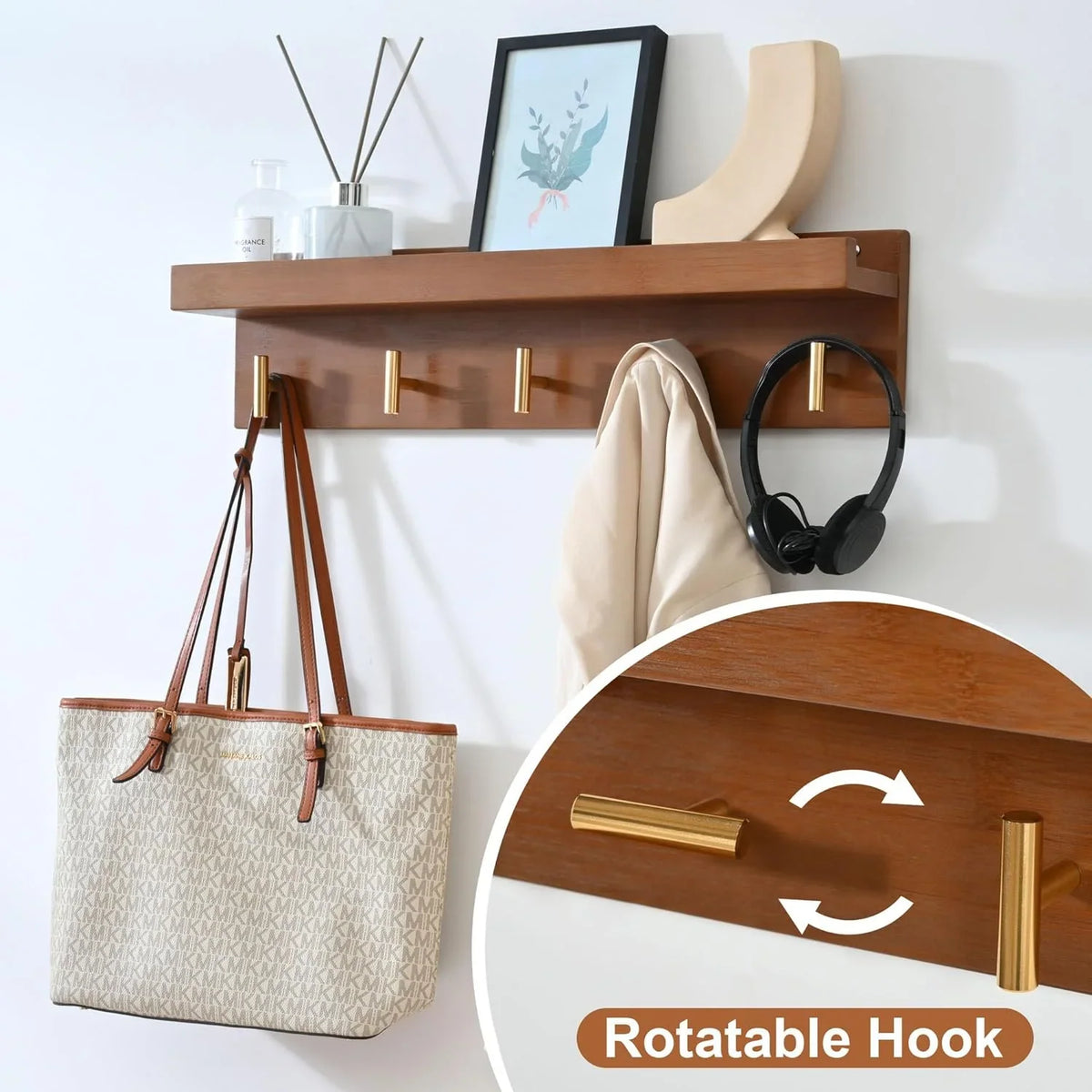 Shoe Rack for Front Door Entrance, 28" Entryway Bench with Coat Rack, Hall Tree Shoe Bench with Storage for Entry, Hallway, Bedroom, Living Room
