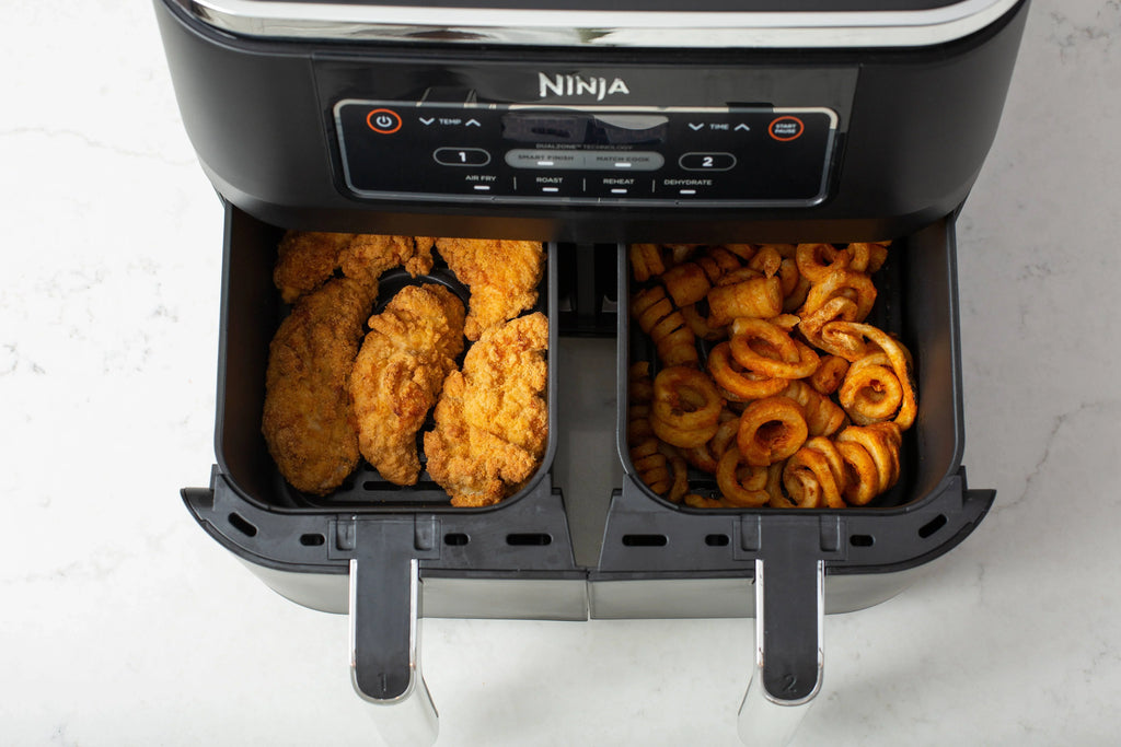 Restored Ninja Foodi DZ100 4in1, 8qt., 2Basket Air Fryer with DualZone Technology (Refurbished)