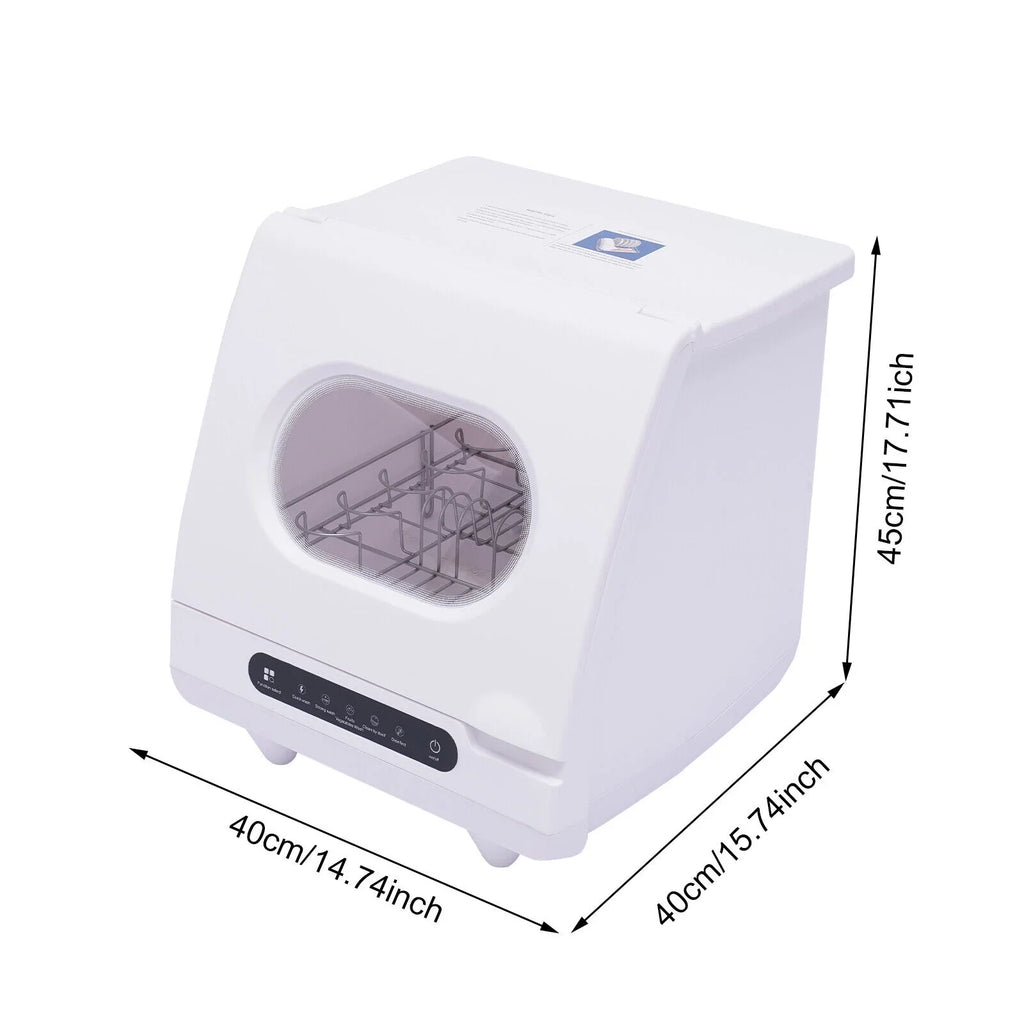FETCOI Portable Countertop Portable Countertop Dishwasher Compact Dishwasher 5 Programs