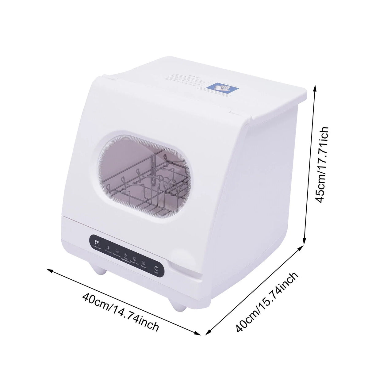 FETCOI Portable Countertop Portable Countertop Dishwasher Compact Dishwasher 5 Programs