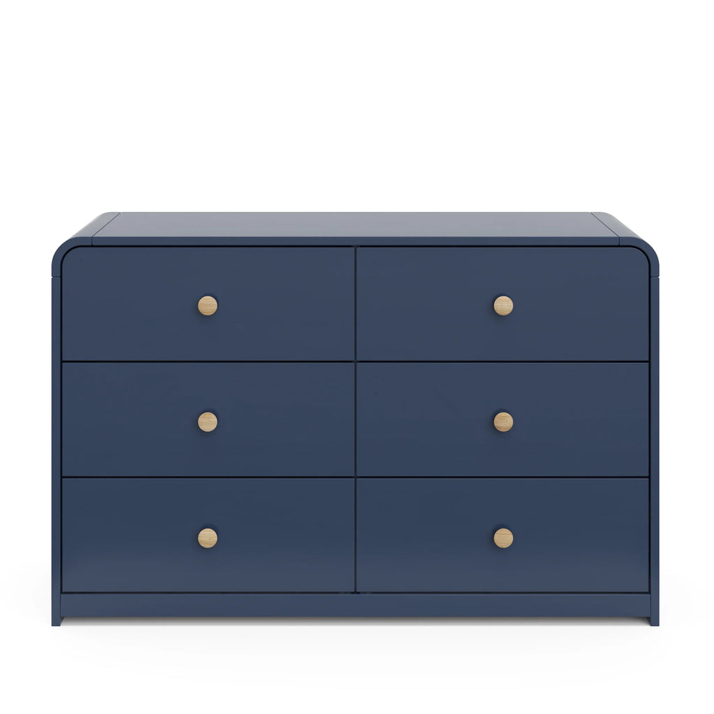 Storkcraft Santos 6 Drawer Nursery Double Dresser, White