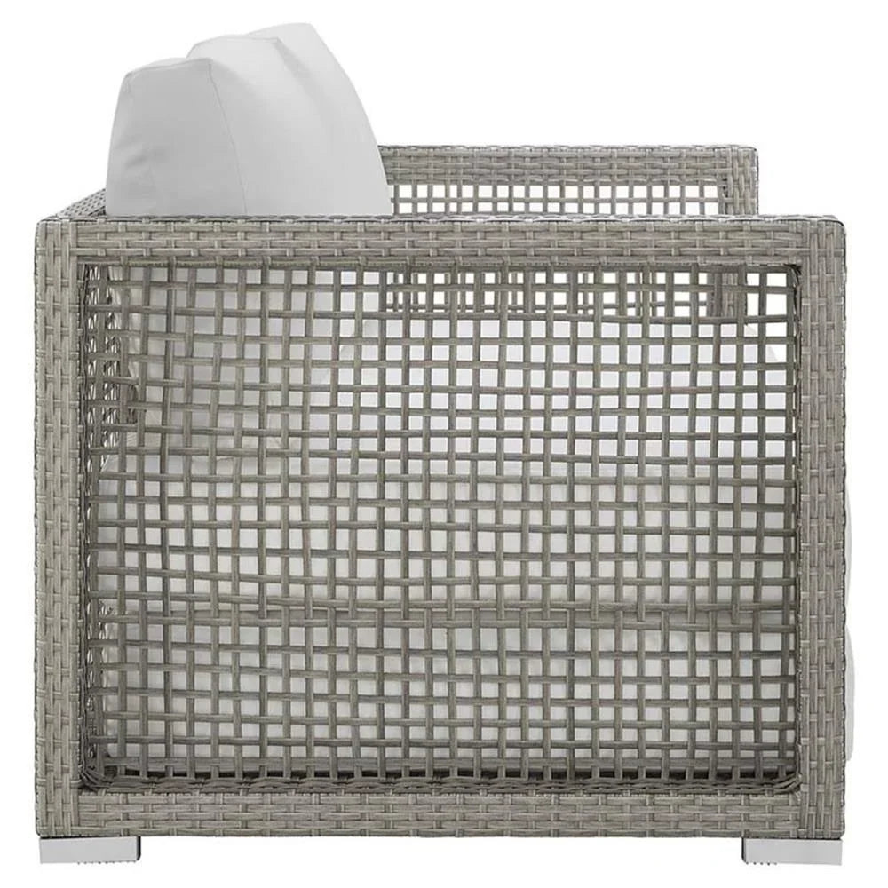 Afuera Living Wicker Patio Loveseat in Gray