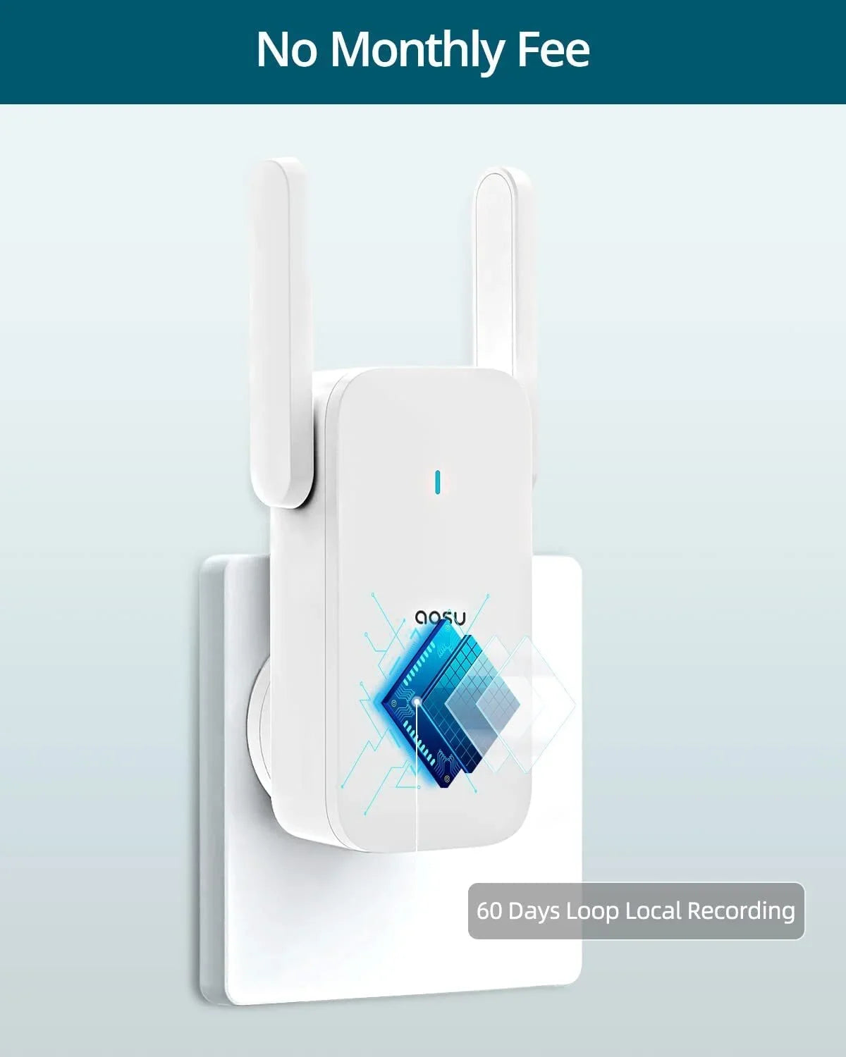 AOSU 2K Wireless Doorbell Camera with Chime, No Monthly Fee, 180-Day Battery Life, Wi-Fi Video Doorbell with PIR Motion Detection, IR Night Vision, 2-Way Audio, Work with Alexa & Google Assistant