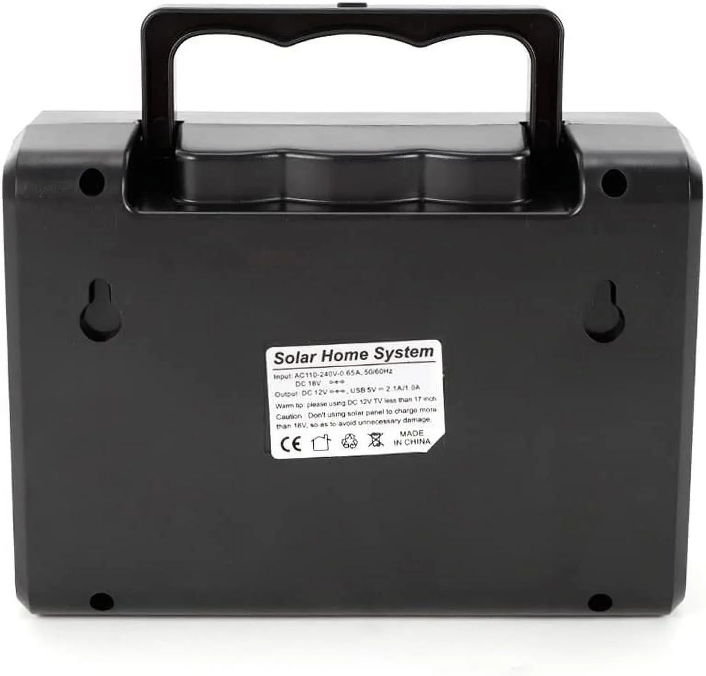 Solar Panel Power Generator Kit, Portable Battery Pack Power Station w/ 4 Bulbs, Emergency Power Supply System