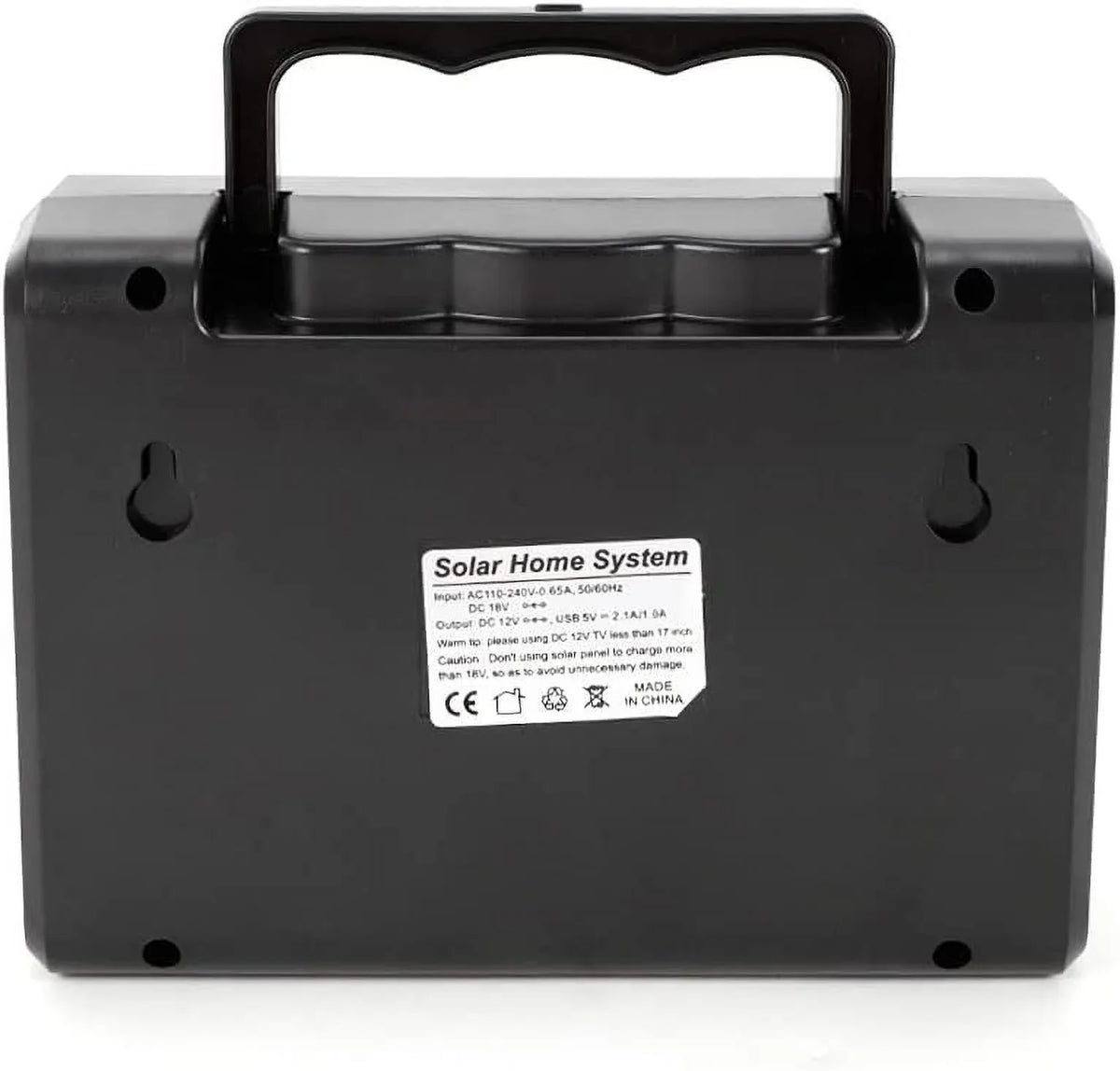 Solar Panel Power Generator Kit, Portable Battery Pack Power Station w/ 4 Bulbs, Emergency Power Supply System