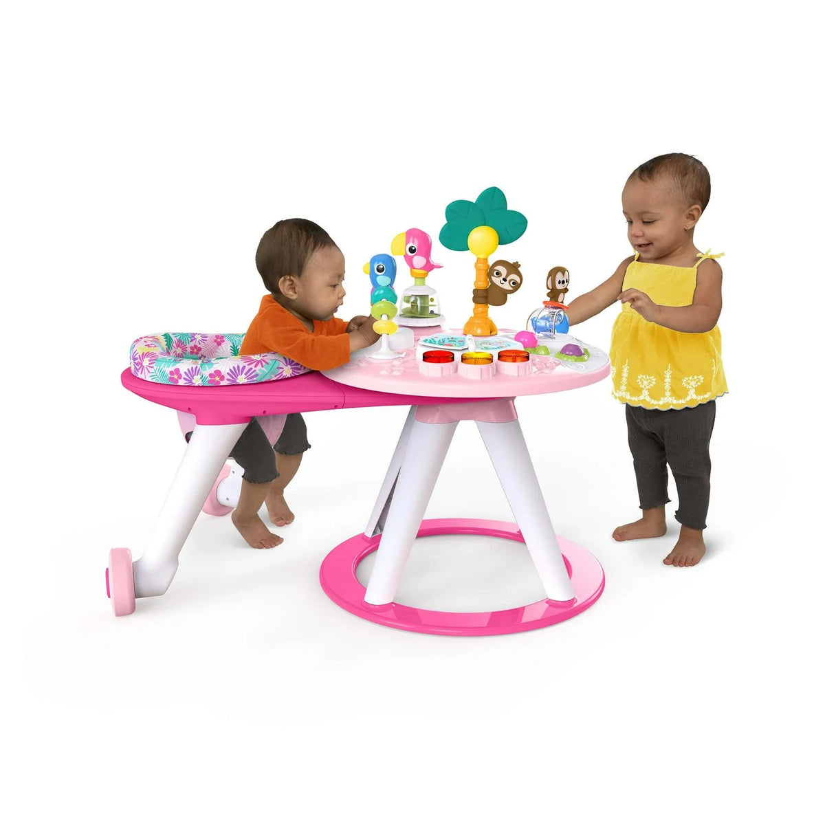 Bright Starts Around We Go 2-in-1 Walk-Around Baby Activity Center & Table. Tropic Coral. Age 6 Months+