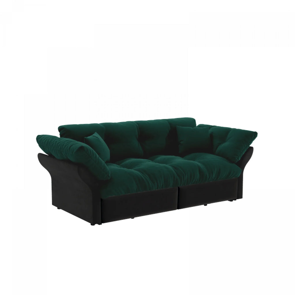 66" Queen Pull Out Sofa Bed, 3-in-1 Convertible Sleeper Sofa with Side Storage,Multi-Functional Velvet Loveseat Bed for Living Room,Bedroom