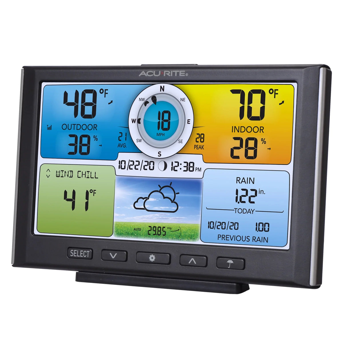 AcuRite Iris (5-in-1) Wireless Home Weather Station, Indoor/Outdoor Temperature, Humidity, Wind, and Rain (01529M)