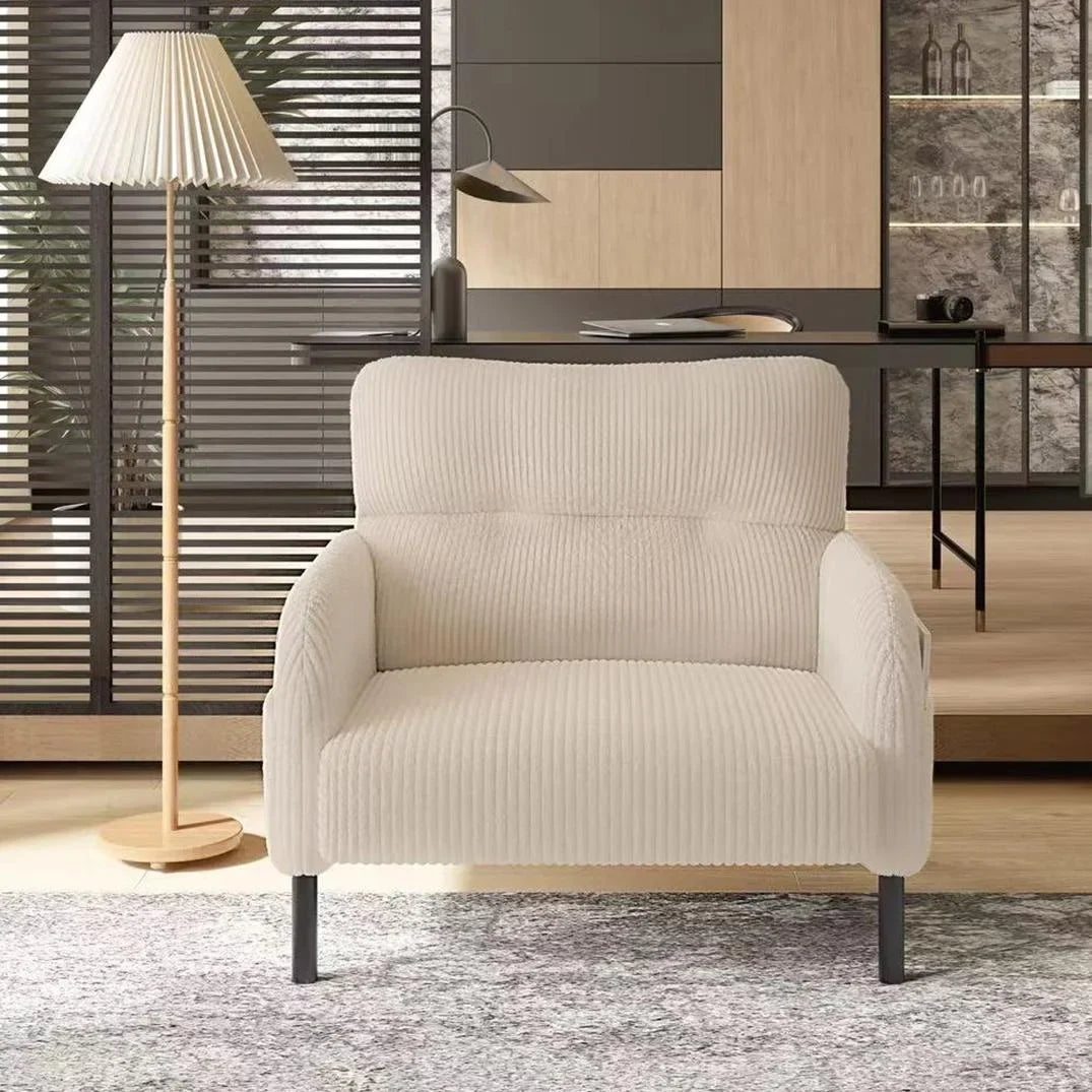 Modern Accent Chair,Armchair,Corduroy Fabric Sofa Chairs,Upholstered Armchair for Living Room,Bedroom,Office,Olive Green