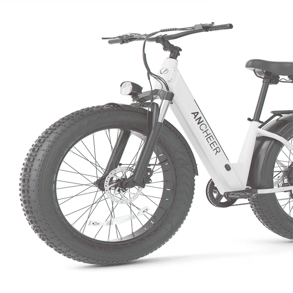 ANCHEER Electric Bike for Adults, 750W Ebike, 28MPH 60Miles Electric Mountain Bike, 26" Fat Tire Electric Bicycle with 48V 15AH Battery, Rear Rack, Lockable Suspension Fork,7 Speed, UL2849