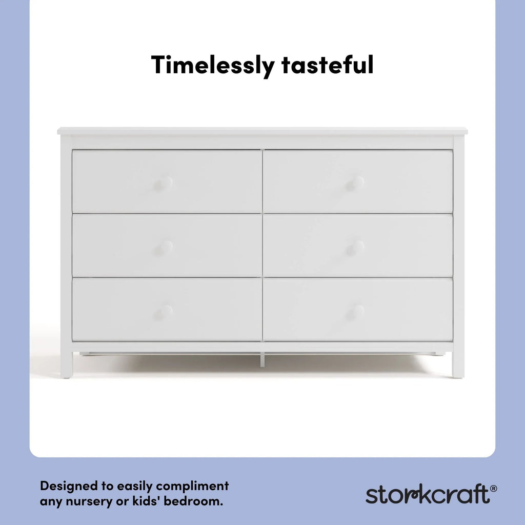 Storkcraft Alpine 6 Drawer Nursery Double Dresser, Olive