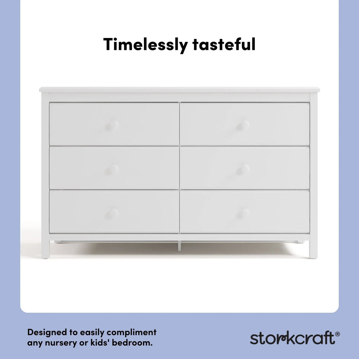 Storkcraft Alpine 6 Drawer Nursery Double Dresser, Olive