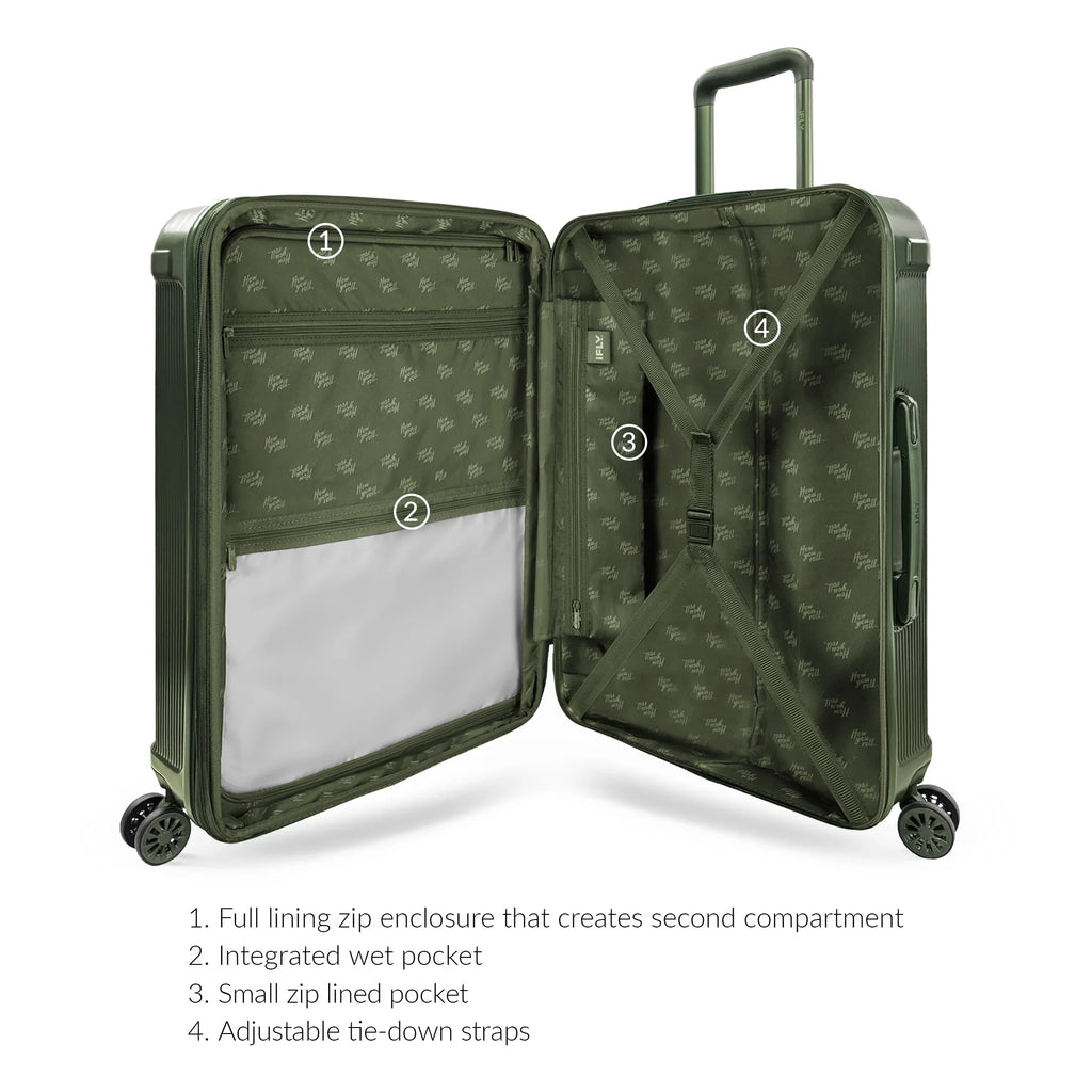 iFLY Hardside Rise 28" Large Checked Luggage, Sand
