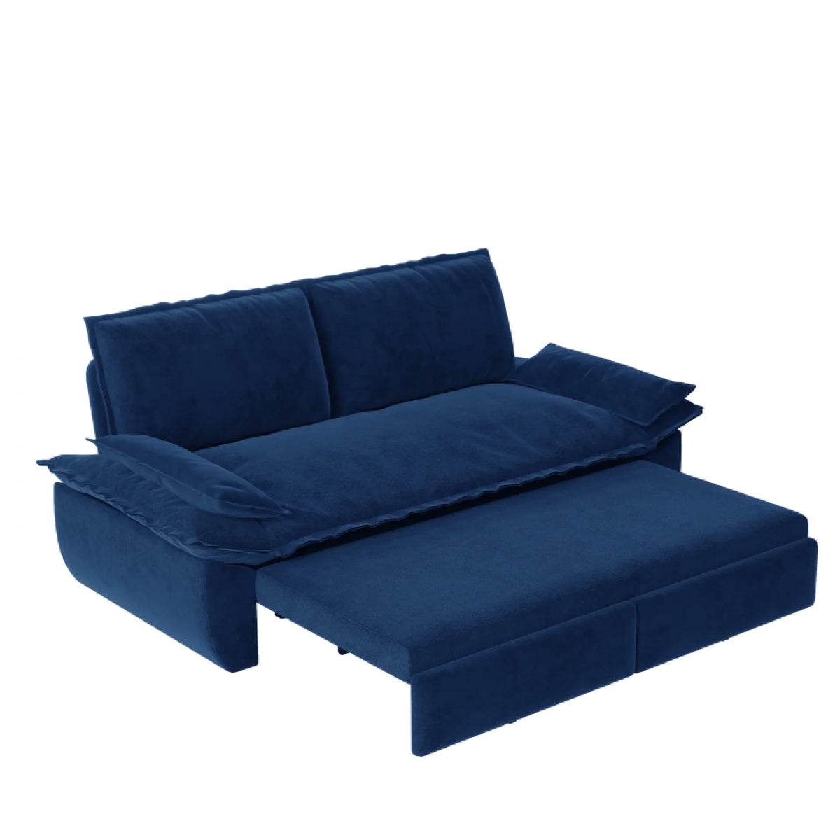 66" Queen Pull Out Sofa Bed, 3-in-1 Convertible Sleeper Sofa with Side Storage,Multi-Functional Velvet Loveseat Bed for Living Room,Bedroom