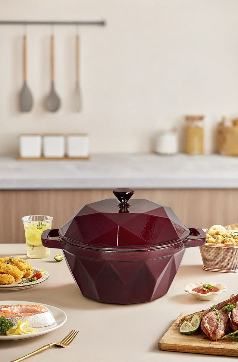 Diamond Series Enamel Cast Iron Seafood Stew Pot