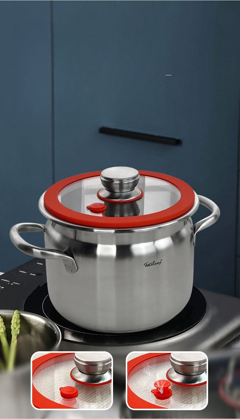 Stainless Steel Pressure Stew Pot, Large Capacity