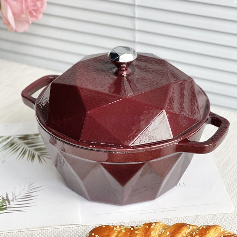 Diamond Series Enamel Cast Iron Seafood Stew Pot