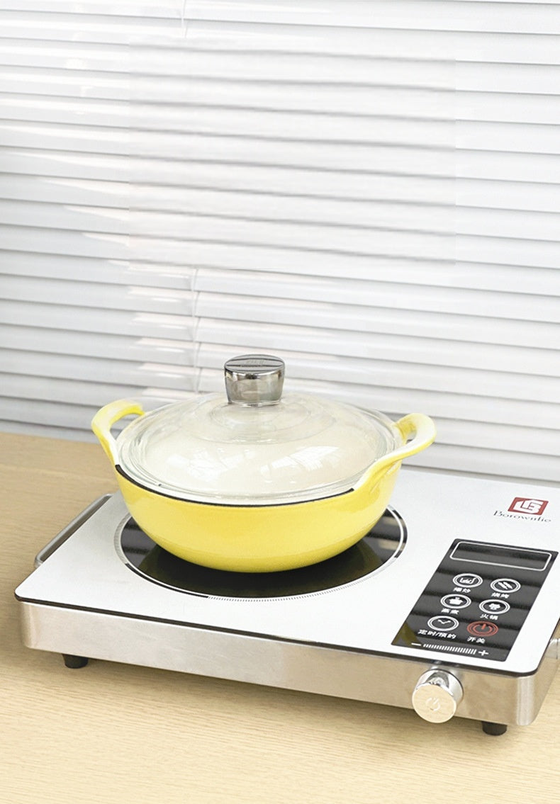 Enamel Cast Iron Dual Handle Stew Pot