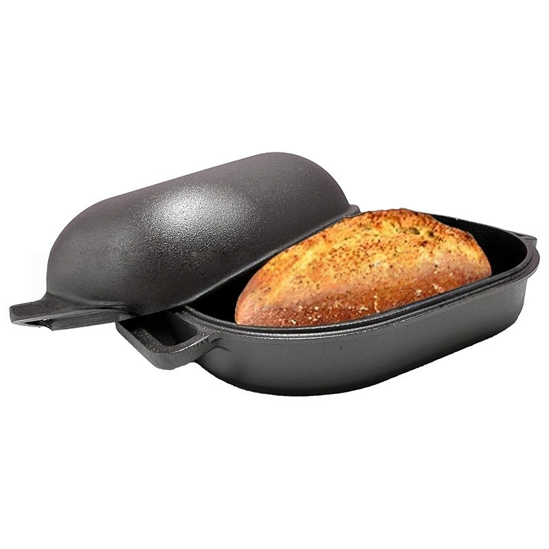 Enamel Cast Iron Bread Pot, No Coating, Dual-Use